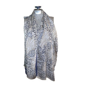 Women's Unbranded Beige Grey black animal Print Scarf One Size